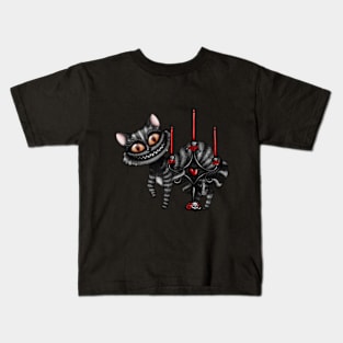 Cheshire Cat with Candlestick Red Version Kids T-Shirt